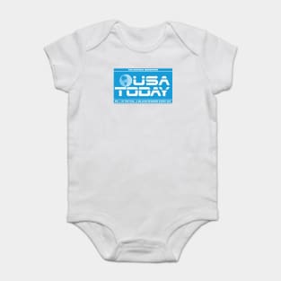 Back to the Future USA Today Logo Baby Bodysuit